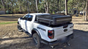 The 1.5 Pro packed down on the tub rack, rear quarter