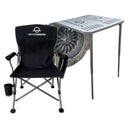 Chair and Wheel Table Pair